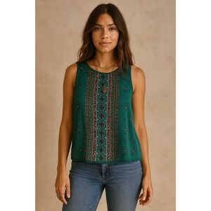 Xhilaration Boho Sleeveless Printed Top –‎ Size XXL Versatile Layering Chic